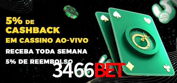 Promoções do cassino ao Vivo 3466bet